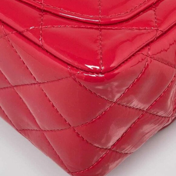 Chanel Pink Quilted Patent Leather Classic Square Mini Flap Bag - Picture 2 of 13